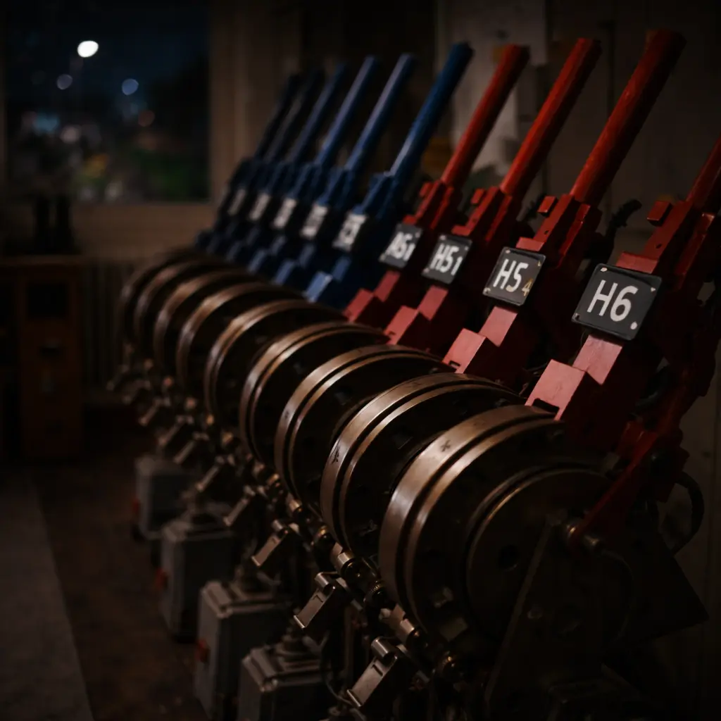 Hebel in einem Stellwerk